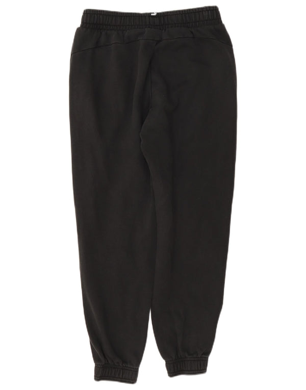 Puma Boys Tracksuit Trousers Joggers 13-14 Years Black Cotton