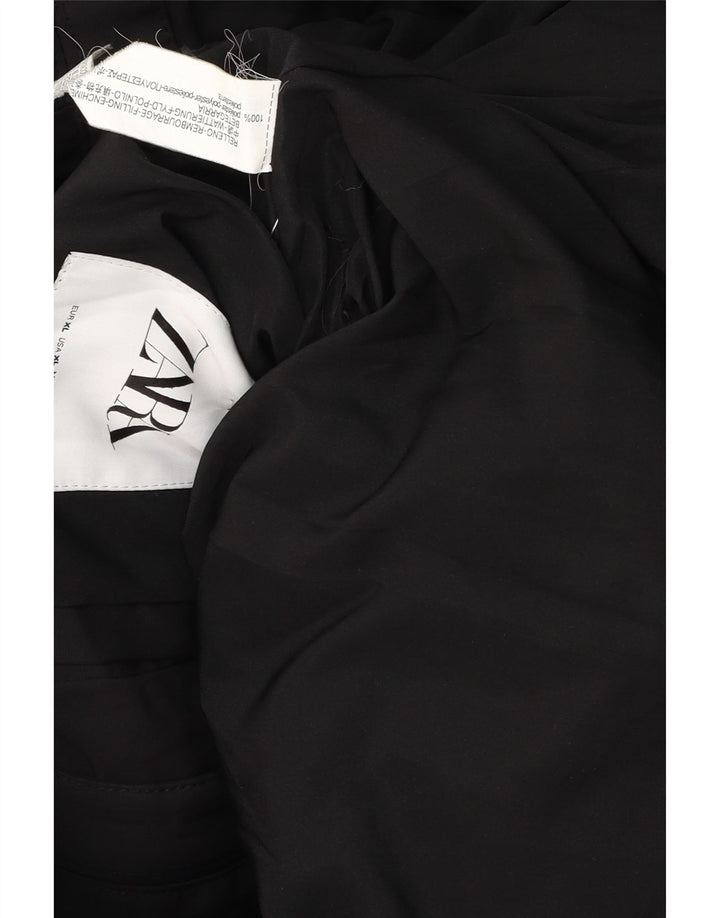 Zara Mens Padded Jacket UK 42 XL Black Polyester