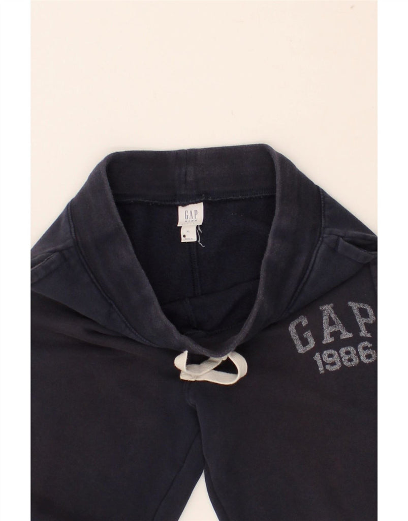 GAP Boys Graphic Tracksuit Trousers 11-12 Years XL Navy Blue Cotton | Vintage Gap | Thrift | Second-Hand Gap | Used Clothing | Messina Hembry 