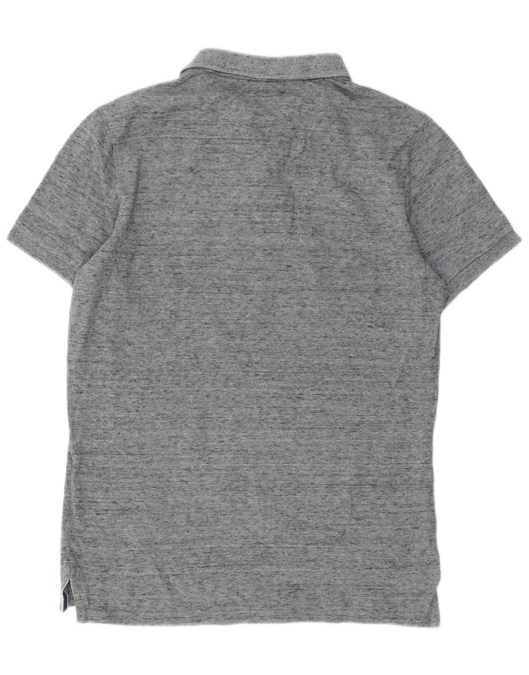 Superdry Mens Graphic Polo Shirt Medium Grey Flecked Cotton