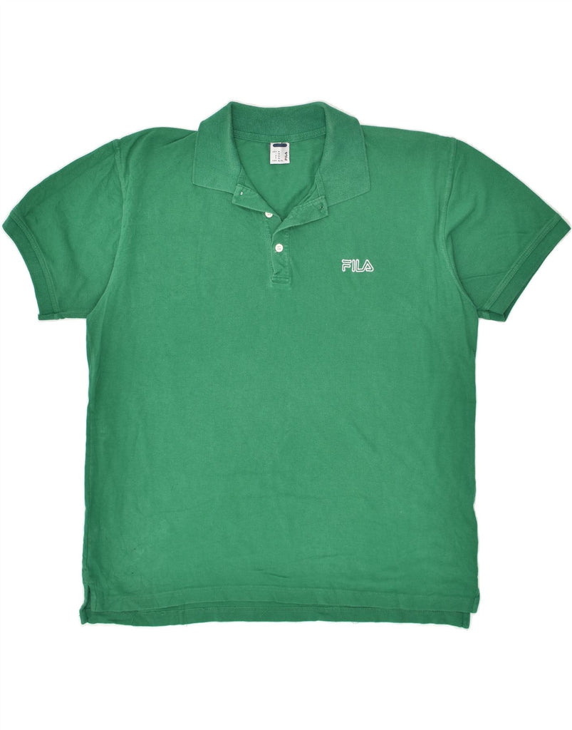 FILA Mens Polo Shirt IT 56 2XL Green Cotton | Vintage Fila | Thrift | Second-Hand Fila | Used Clothing | Messina Hembry 