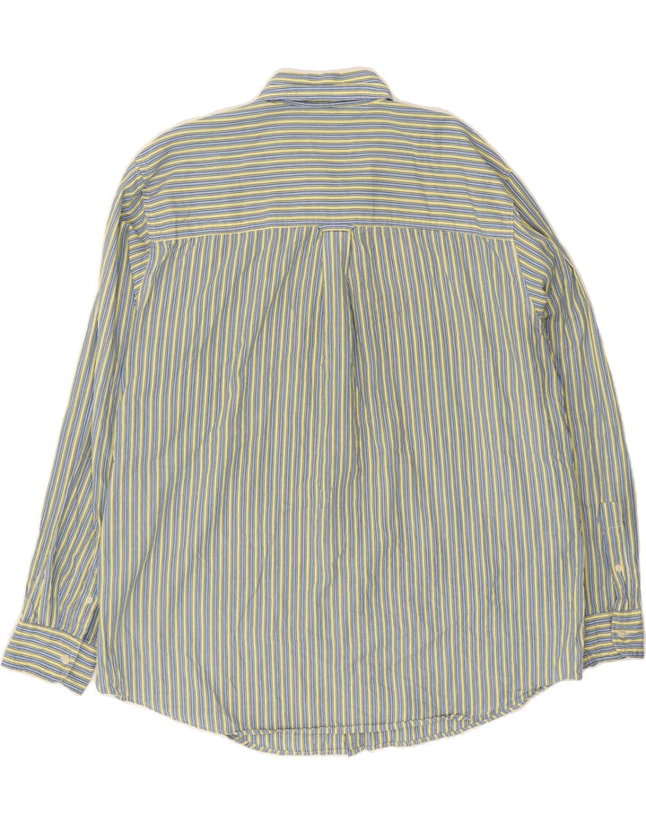CHAPS Mens Shirt 2XL Blue Striped Cotton Vintage Chaps and Second-Hand Chaps from Messina Hembry 