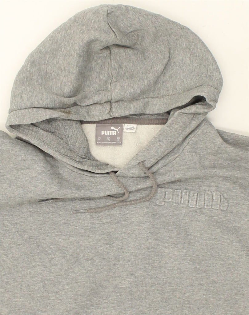 PUMA Mens Hoodie Jumper XL Grey Cotton | Vintage Puma | Thrift | Second-Hand Puma | Used Clothing | Messina Hembry 