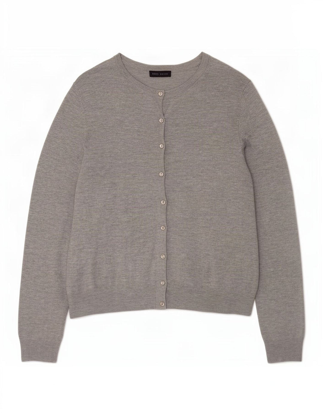 Marks & Spencer Womens Cardigan Sweater UK 14 Large Grey Flecked Viscose