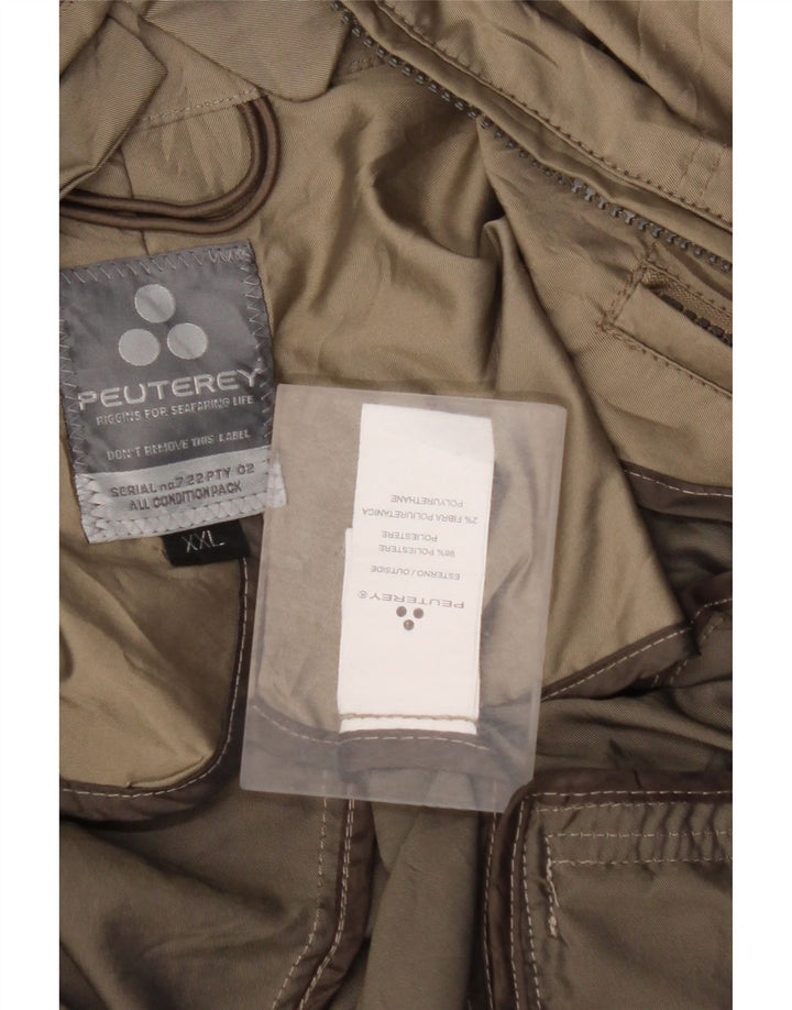 PEUTEREY Womens Bomber Jacket UK 20 2XL Green Polyester