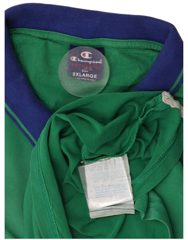 Champion Mens Polo Shirt 2XL Green Cotton