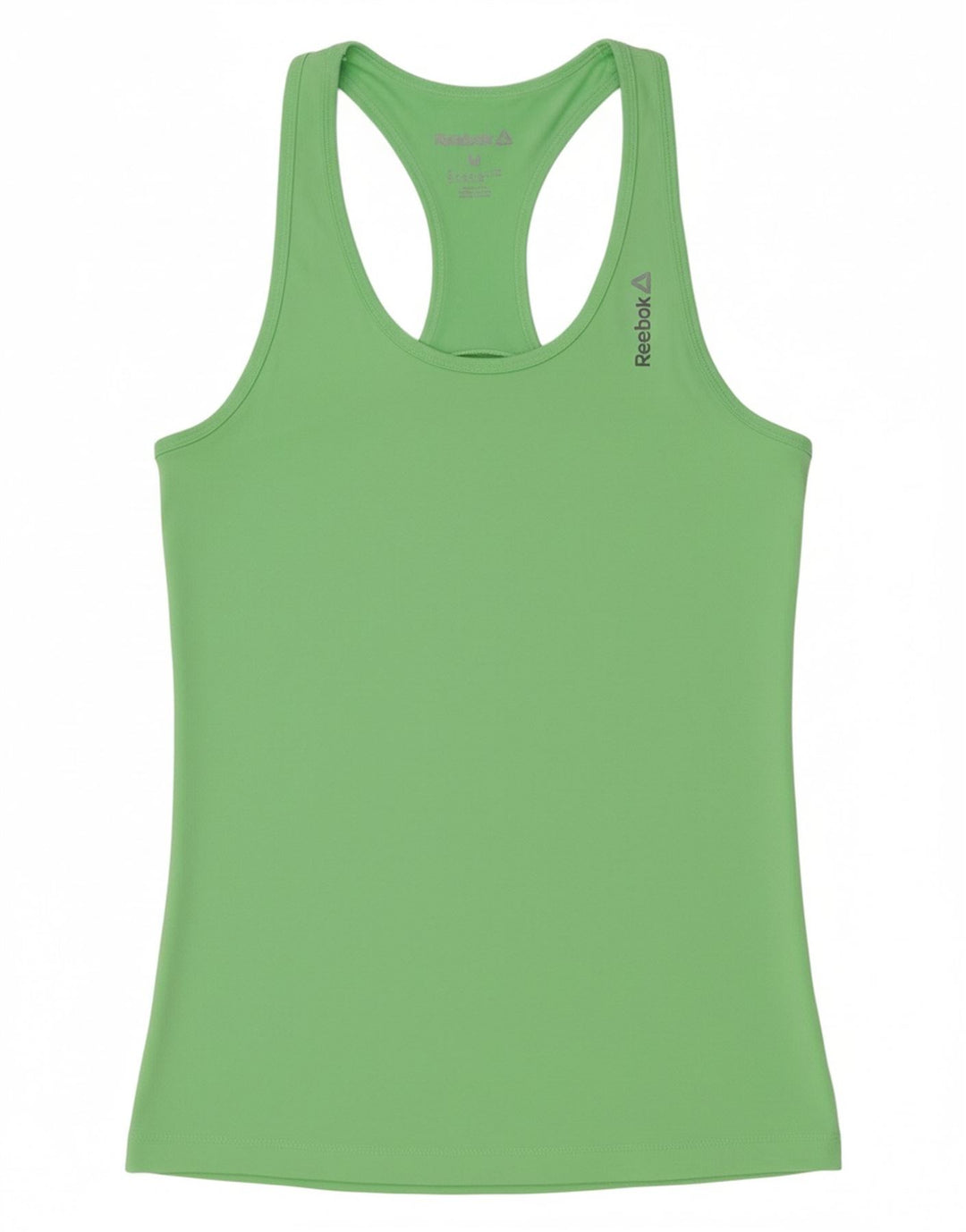 REEBOK Womens Vest Top UK 12 Medium Green Polyester Sports