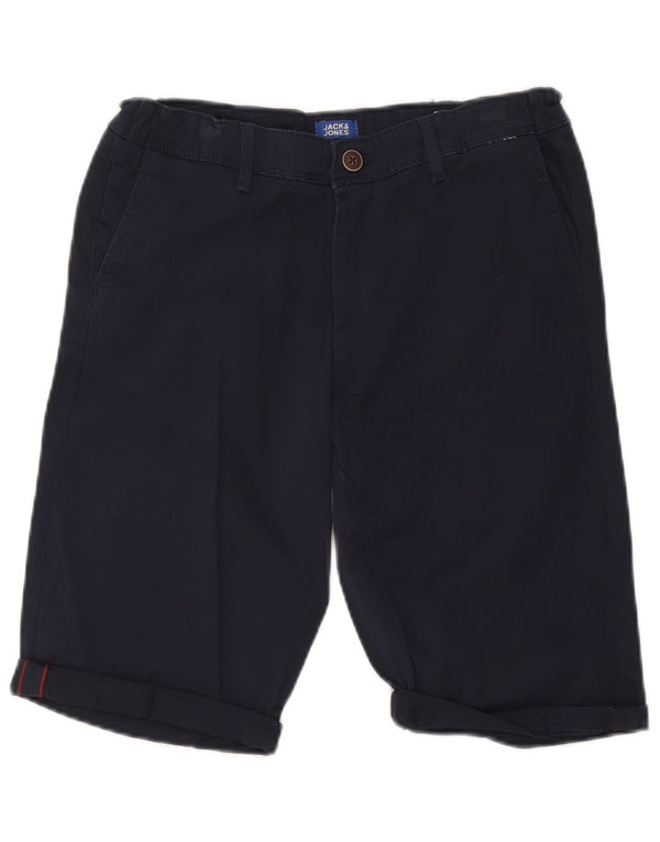Jack & Jones Boys Chino Shorts 15-16 Years W32 Navy Blue Cotton