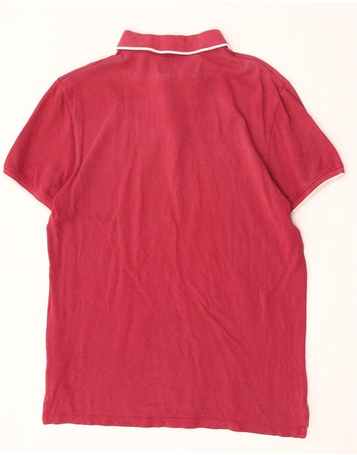 Jack Wills Mens Polo Shirt Large Burgundy Cotton
