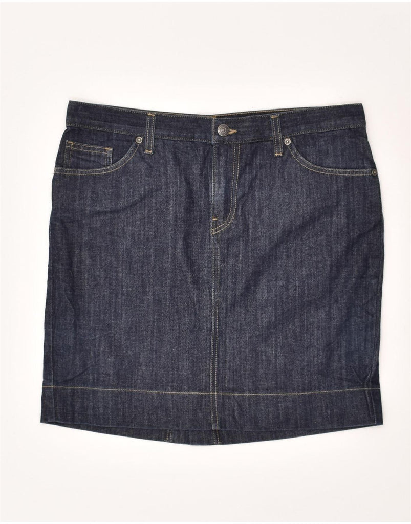 GANT Womens Denim Skirt UK 14 Large W32  Navy Blue Cotton | Vintage Gant | Thrift | Second-Hand Gant | Used Clothing | Messina Hembry 