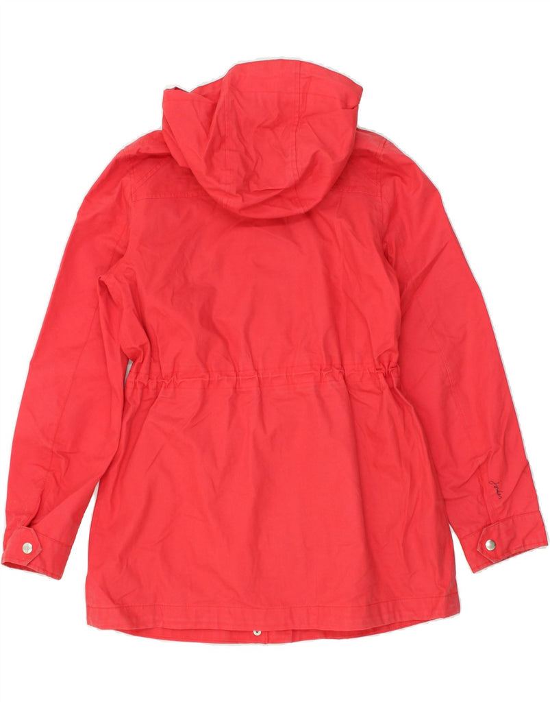 JOULES Womens Hooded Raincoat UK 8 Small Red Cotton | Vintage Joules | Thrift | Second-Hand Joules | Used Clothing | Messina Hembry 