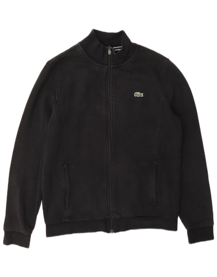 Lacoste Mens Tracksuit Top Jacket Medium Black Cotton