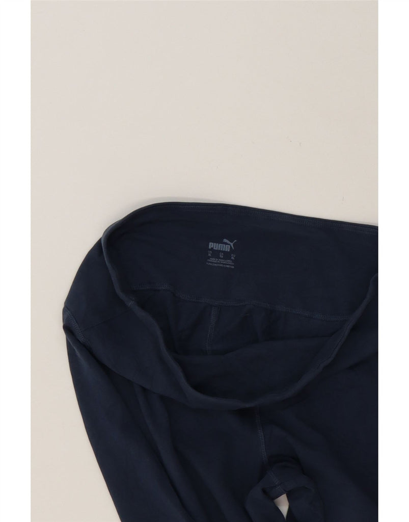 PUMA Womens Graphic Leggings UK 18 XL  Navy Blue Cotton Vintage Puma and Second-Hand Puma from Messina Hembry 