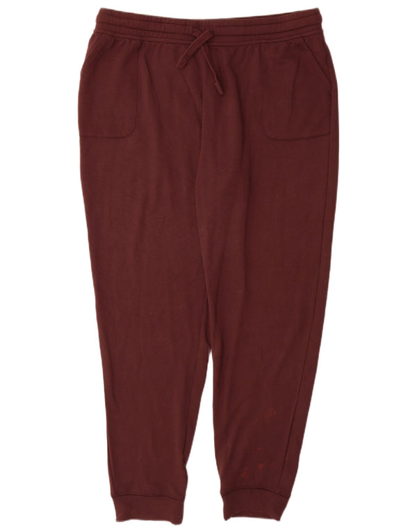 Fat Face Womens Tracksuit Trousers Joggers UK 16 Large Burgundy Viscose