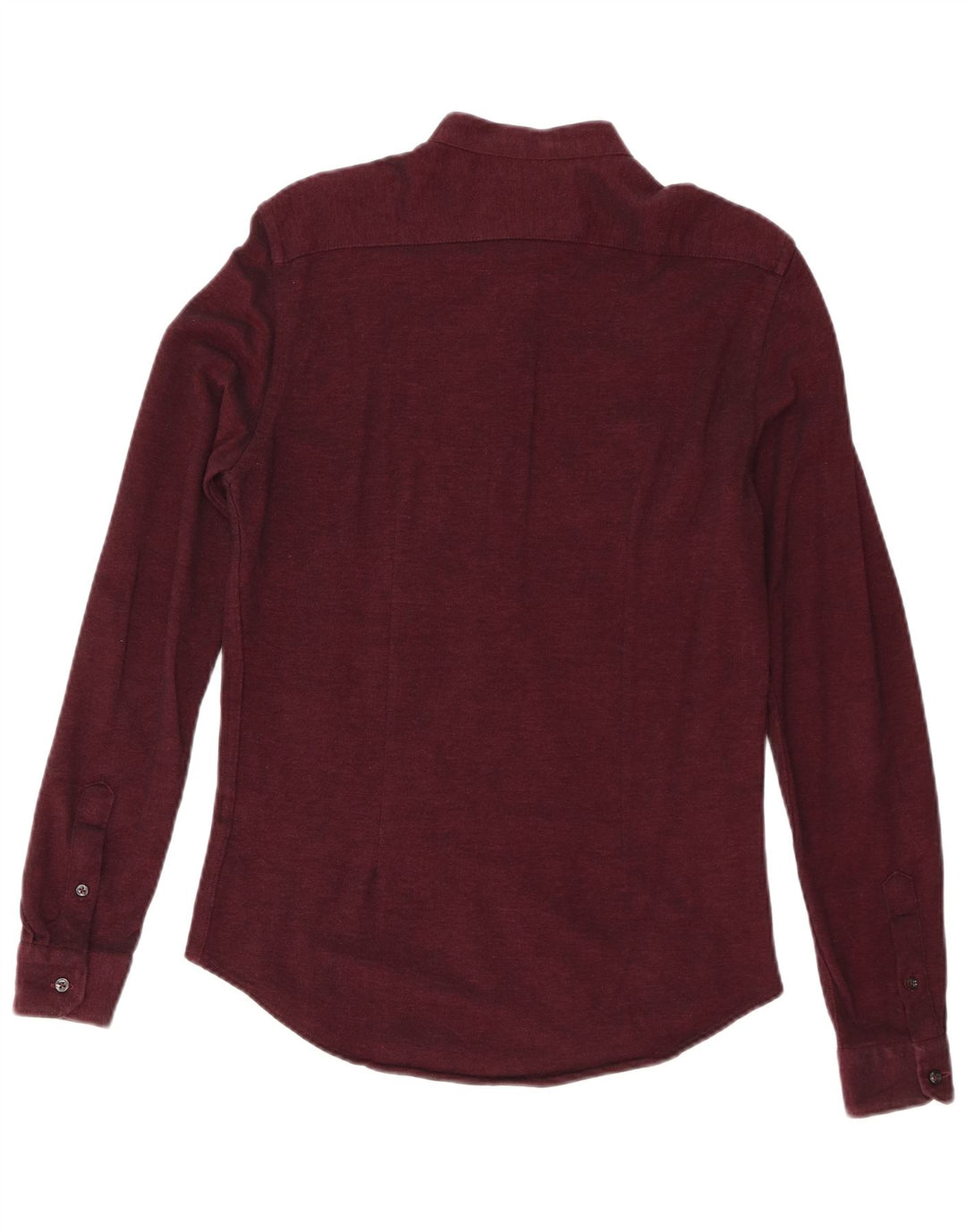 Zara Mens Slim Fit Shirt Small Maroon