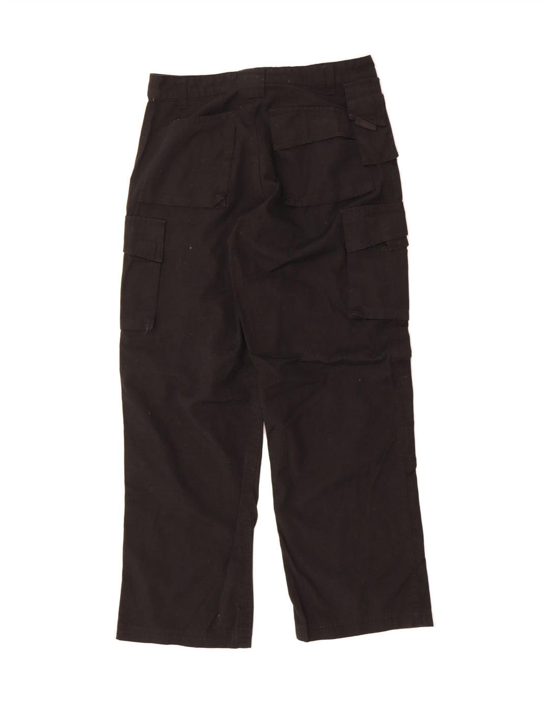 RUSSELL ATHLETIC Mens Straight Cargo Trousers W32 L32 Black Polyester Vintage Russell Athletic and Second-Hand Russell Athletic from Messina Hembry 