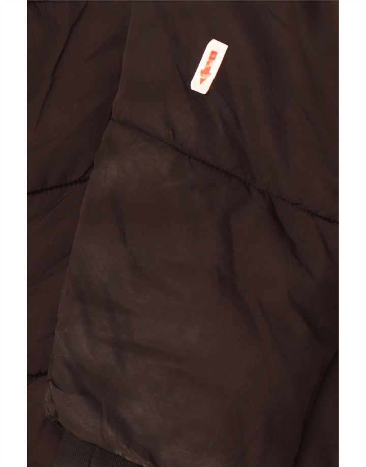 Topshop Womens Oversized Padded Jacket UK 12 Medium Black Polyester