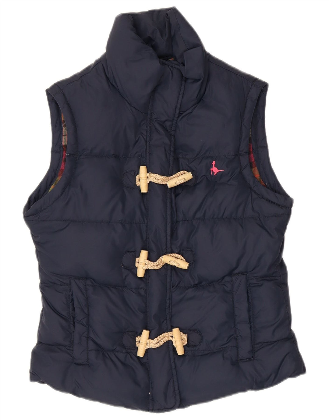 Jack Wills Womens Duffle Padded Gilet UK 10 Small Navy Blue