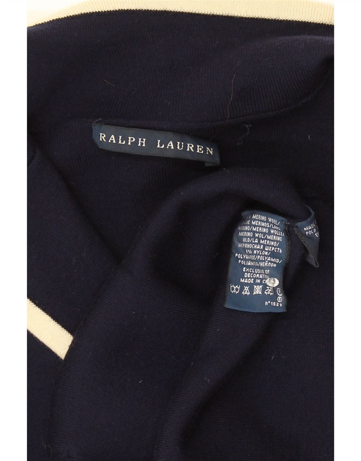Ralph Lauren Womens 3 Button Blazer Jacket UK 14 Medium Navy Blue