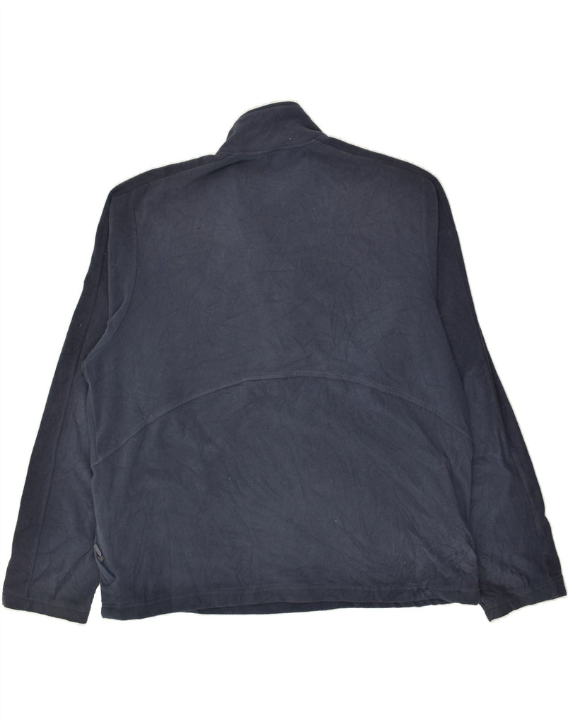 ADIDAS Mens Zip Neck Fleece Jumper 2XL Navy Blue Polyester | Vintage Adidas | Thrift | Second-Hand Adidas | Used Clothing | Messina Hembry 