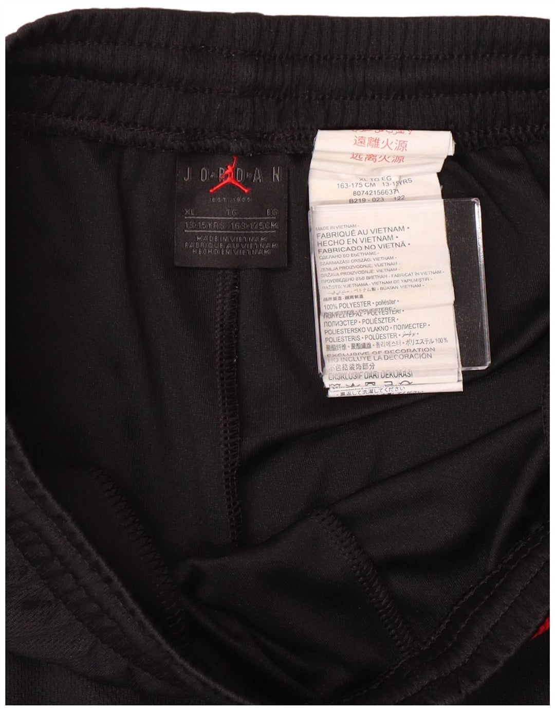 Jordan Boys Graphic Sport Shorts 13-14 Years XL Black Polyester