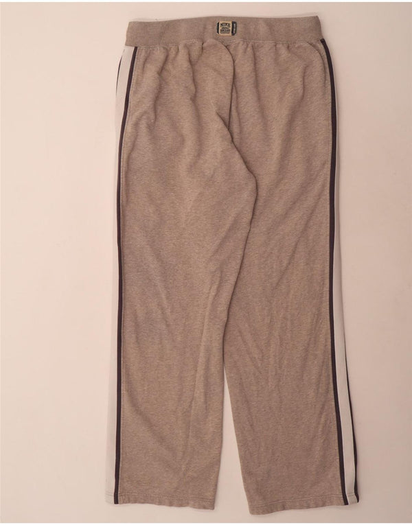 Nike Womens Graphic Tracksuit Trousers UK 20 2XL Grey Cotton