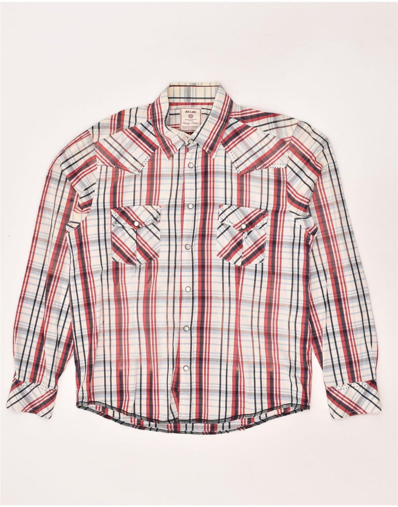 JACK & JONES Mens Shirt Large Red Check Cotton | Vintage Jack & Jones | Thrift | Second-Hand Jack & Jones | Used Clothing | Messina Hembry 