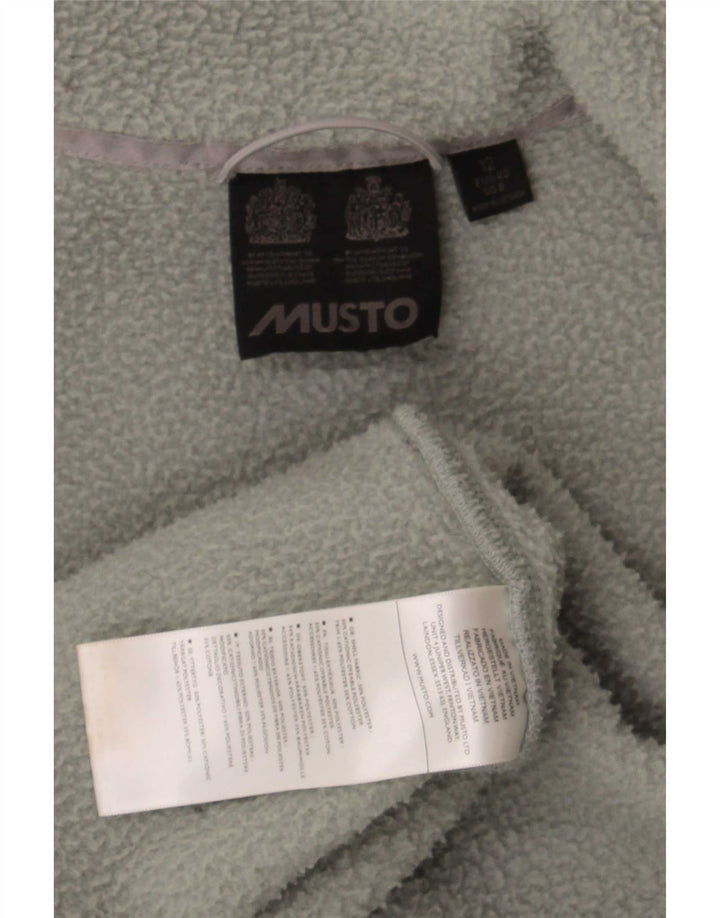 Musto Womens Fleece Jacket UK 12 Medium Grey Polyester
