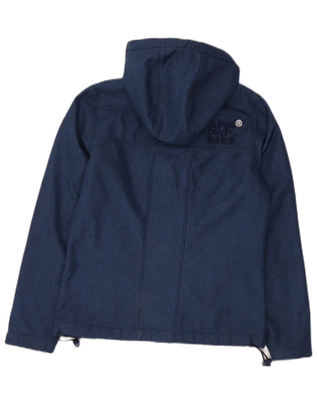 SUPERDRY Mens Windcheater Hooded Windbreaker Jacket UK 36 Small Blue