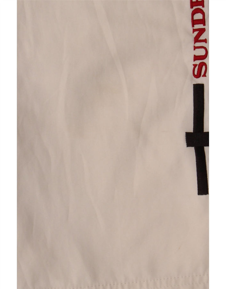 Sundek Mens Graphic Swimming Shorts Large  White Polyester