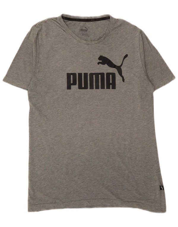 PUMA Mens Graphic T-Shirt Top Medium Grey