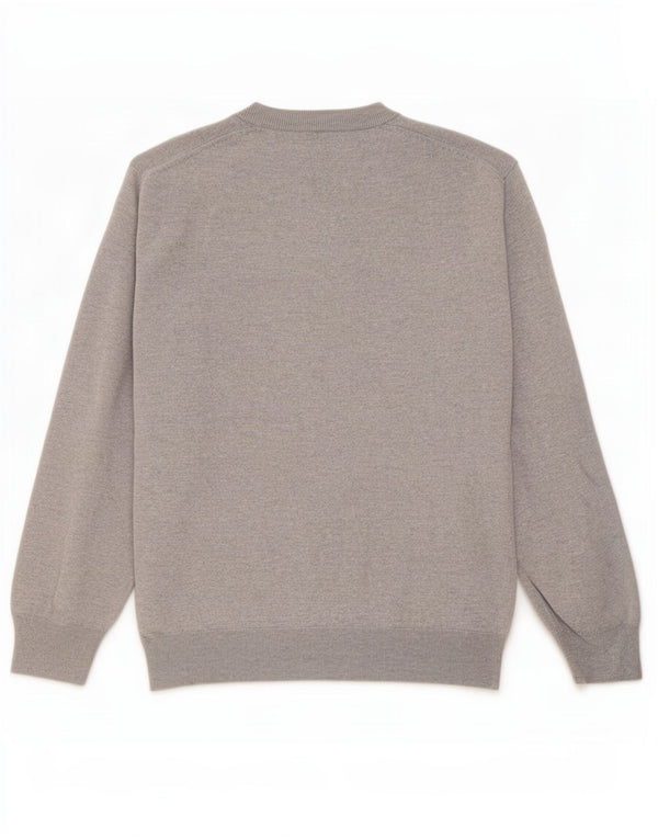 Gant Boys Crew Neck Jumper Sweater 14-15 Years Grey Flecked Cotton