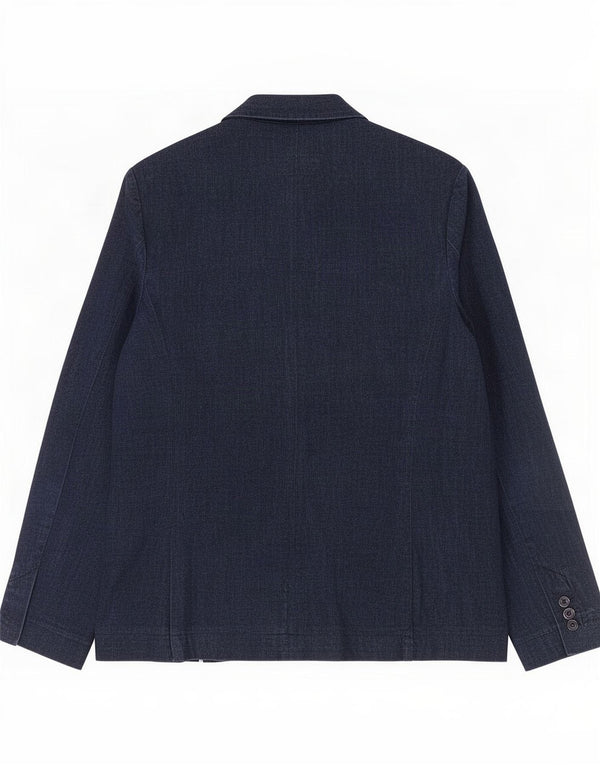 Marks & Spencer Womens 1 Button Blazer Jacket UK 14 Medium Navy Blue