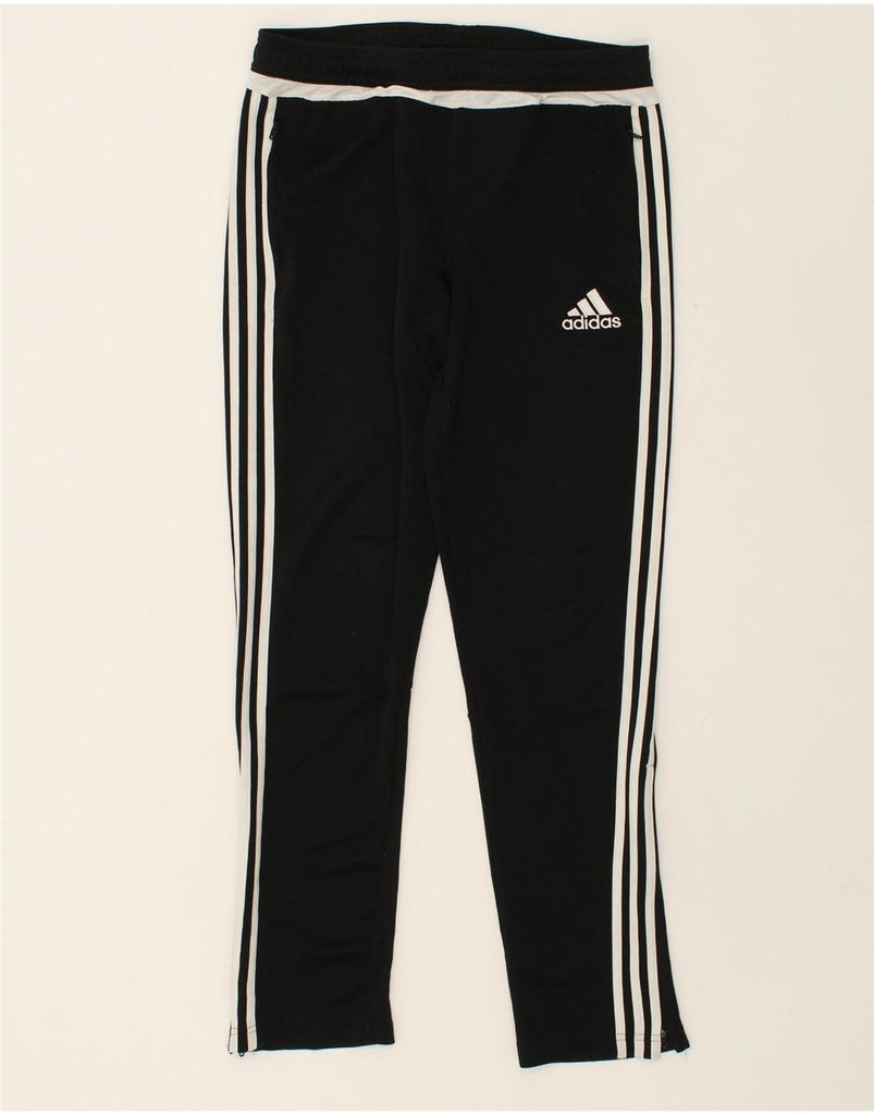 ADIDAS Boys Tracksuit Trousers 15-16 Years Black Polyester Vintage Adidas and Second-Hand Adidas from Messina Hembry 