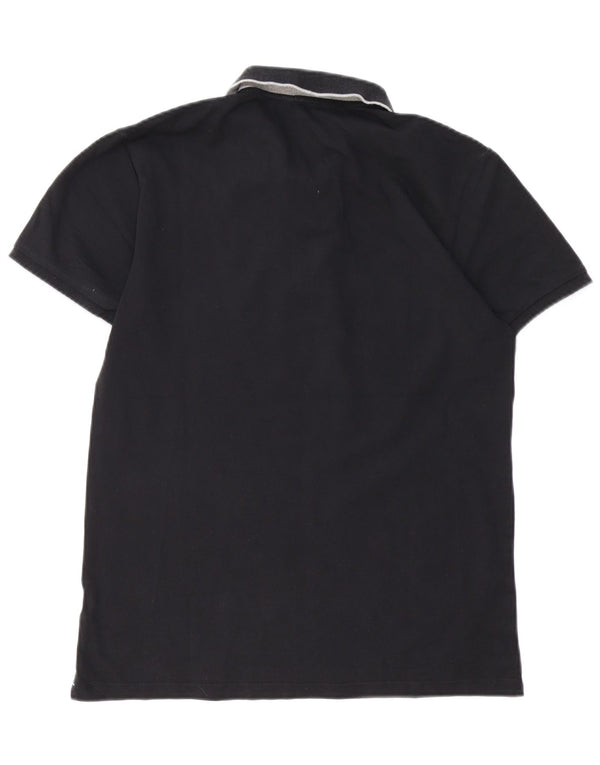 Gas Mens Polo Shirt Medium Black