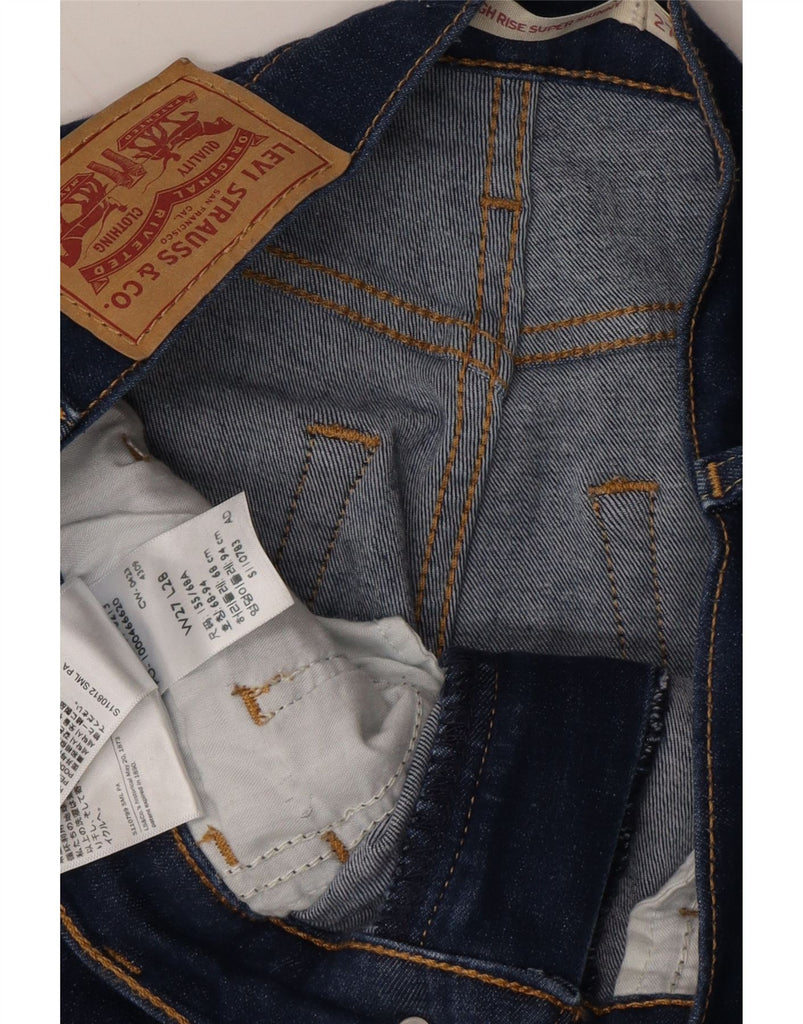 LEVI'S Womens 720 High Rise Super Skinny Jeans W27 L24 Navy Blue Cotton Vintage Levi's and Second-Hand Levi's from Messina Hembry 