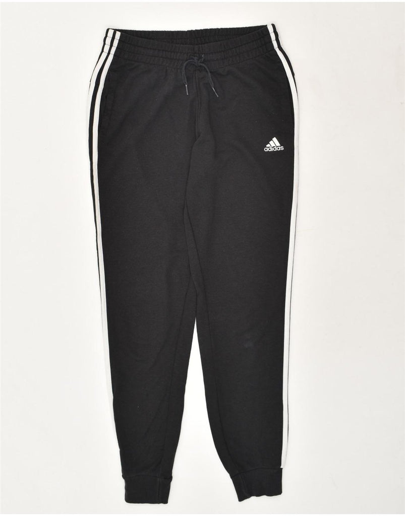 ADIDAS Womens Tracksuit Trousers Joggers UK 8/10 Small Black Cotton | Vintage Adidas | Thrift | Second-Hand Adidas | Used Clothing | Messina Hembry 