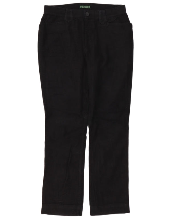 RALPH LAUREN Womens Straight Casual Trousers US 4 Small W30 L29 Black