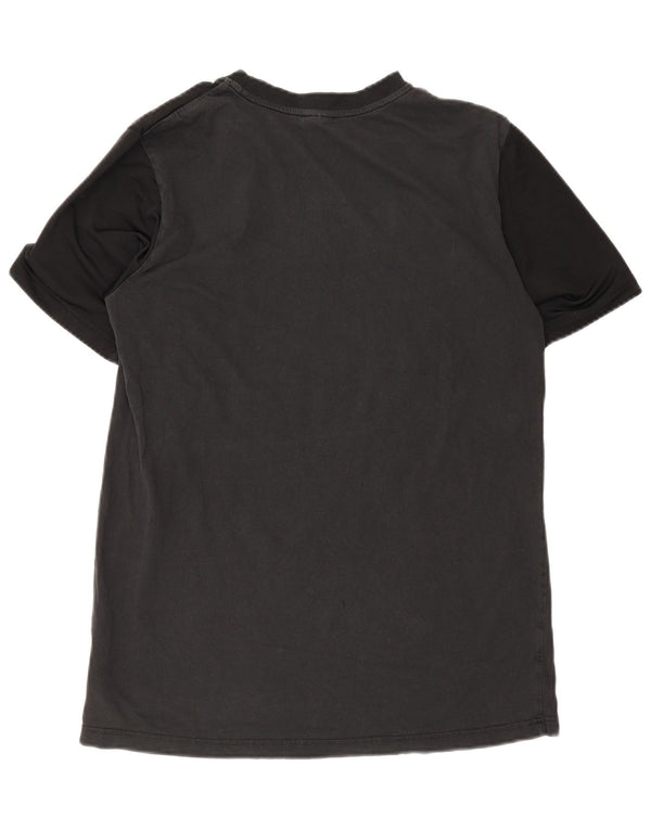 Nike Mens Graphic T-Shirt Top Large Black Colourblock Cotton