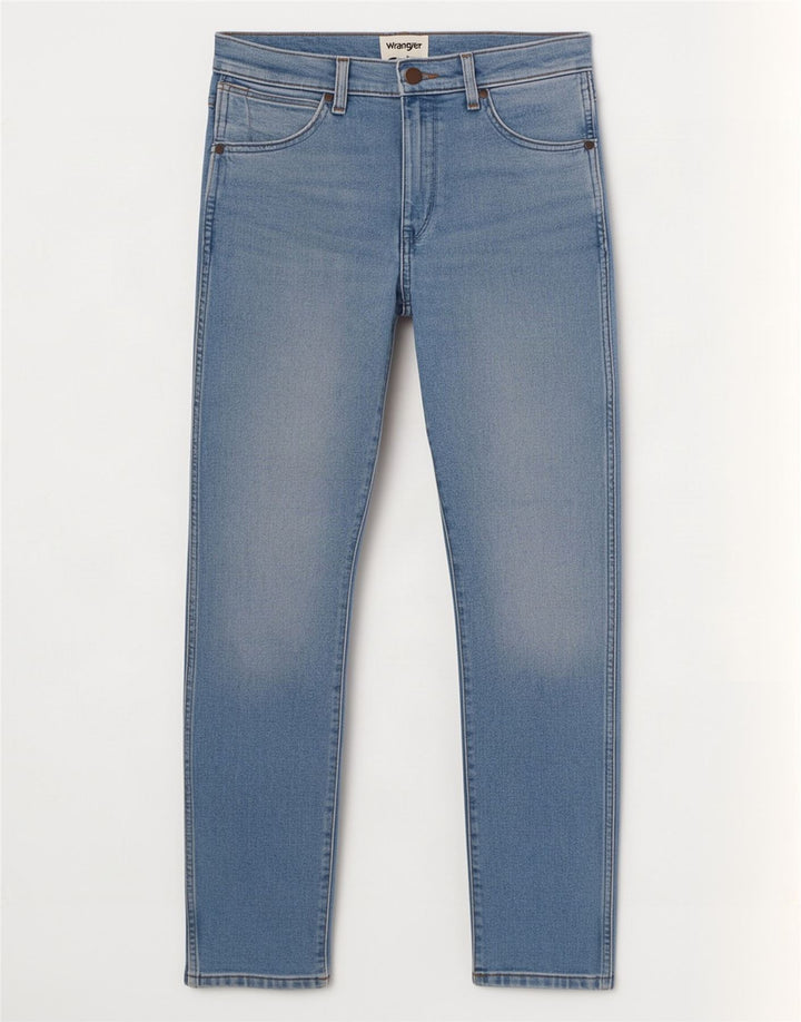 Wrangler Mens Larston Slim Jeans W28 L32 Blue Cotton
