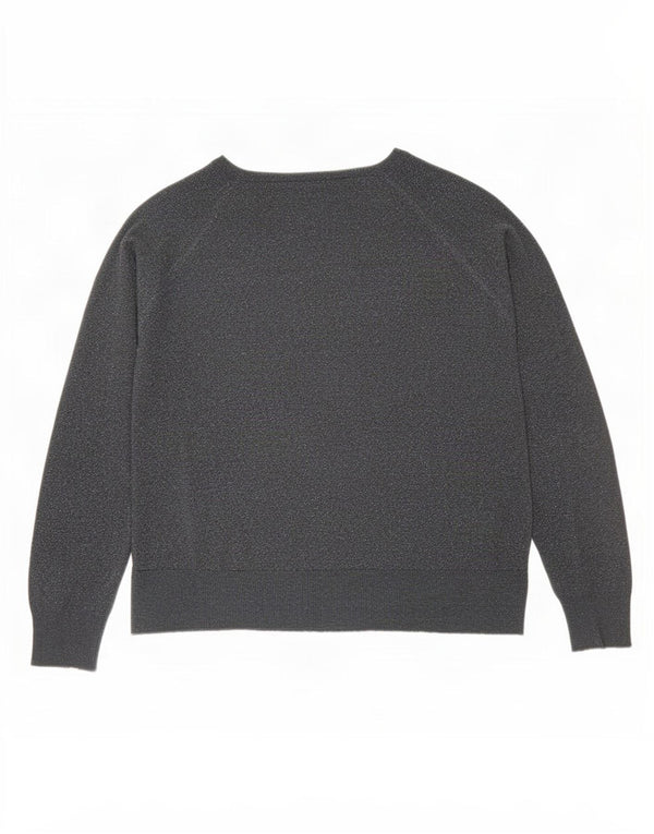 Zara Womens Oversized Blouse Top UK 10 Small Grey Flecked Viscose