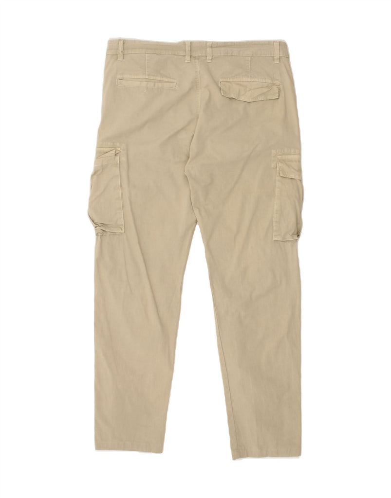 VINTAGE Mens Slim Cargo Trousers IT 50 Large W36 L28 Beige Cotton Vintage Vintage and Second-Hand Vintage from Messina Hembry 