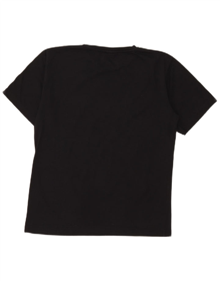 Puma Womens Graphic T-Shirt Top UK 12 Medium Black Polyester