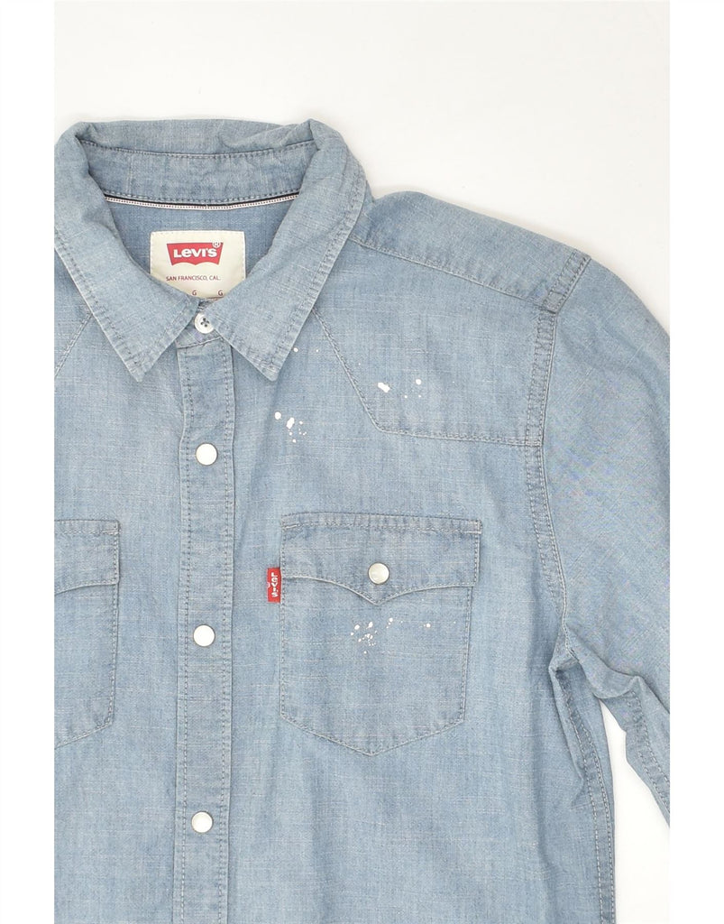 LEVI'S Boys Denim Shirt 12-13 Years Blue Cotton | Vintage Levi's | Thrift | Second-Hand Levi's | Used Clothing | Messina Hembry 