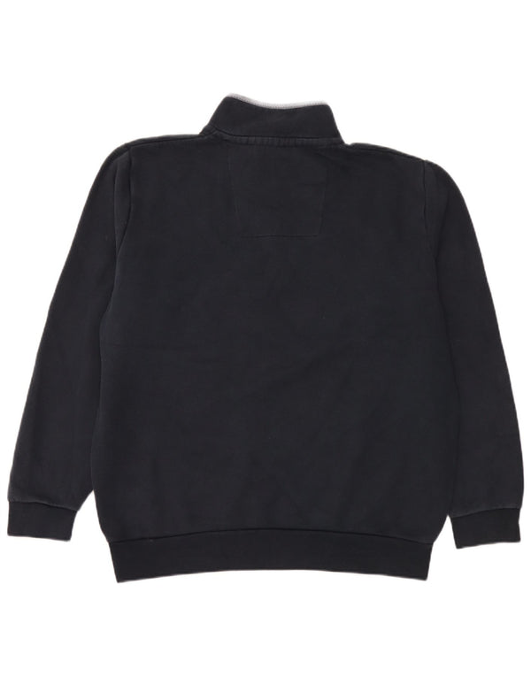 Crew Clothing Mens Zip Neck Sweatshirt Jumper XL Navy Blue Cotton