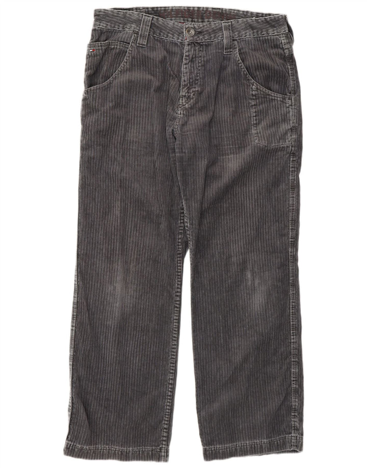 Tommy Hilfiger Mens Straight Corduroy Trousers W34 L30 Grey