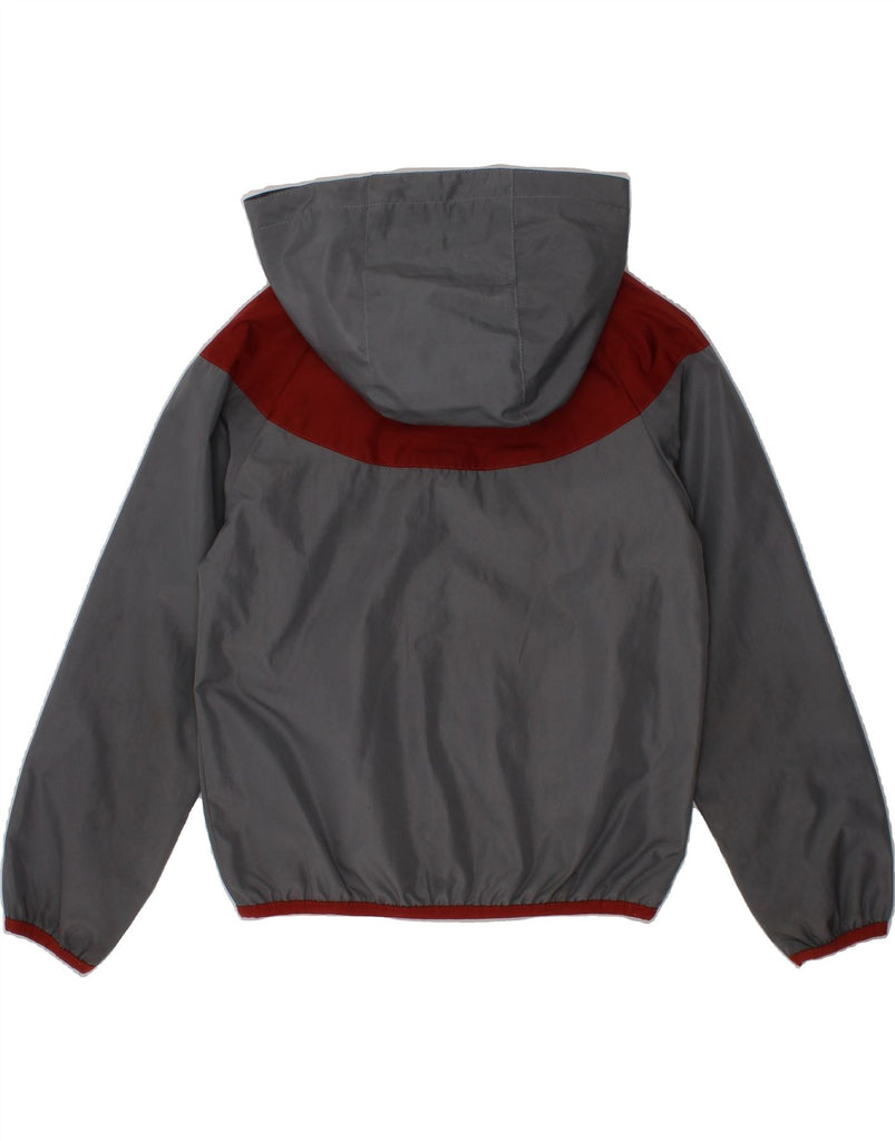 NIKE Girls Zip Hoodie Sweater 6-7 Years Large  Grey Colourblock Polyester Vintage Nike and Second-Hand Nike from Messina Hembry 