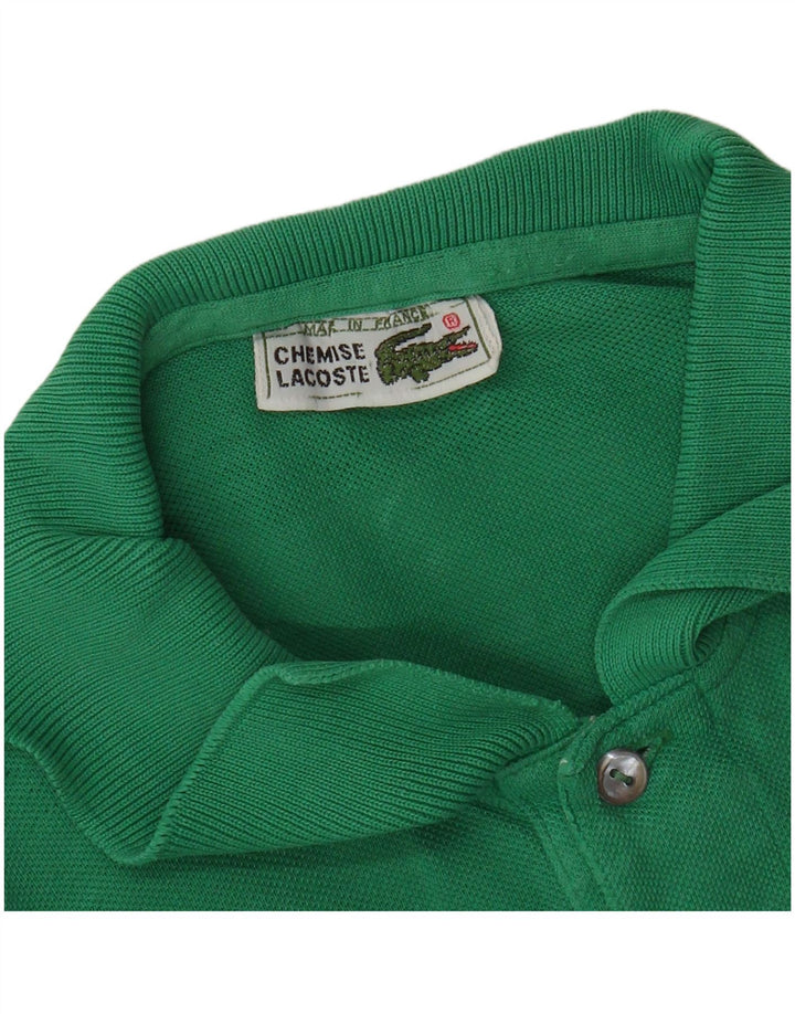 LACOSTE Mens Chemises Polo Shirt Size 4 Medium Green Cotton
