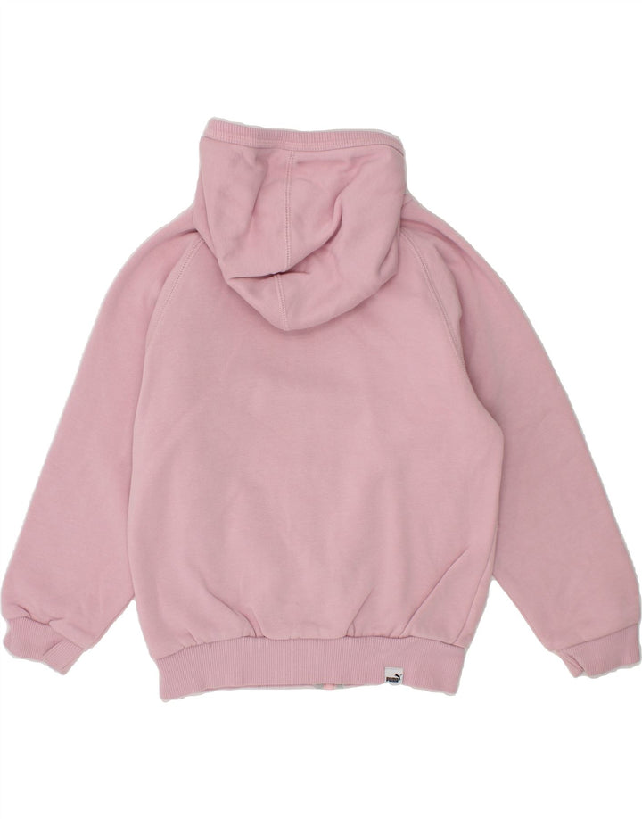 PUMA Girls Zip Hoodie Sweater 2-3 Years Pink Cotton Vintage Puma and Second-Hand Puma from Messina Hembry 