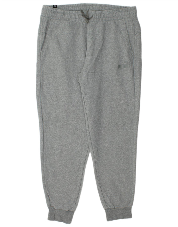 Puma Mens Tracksuit Trousers Joggers XL  Grey Cotton